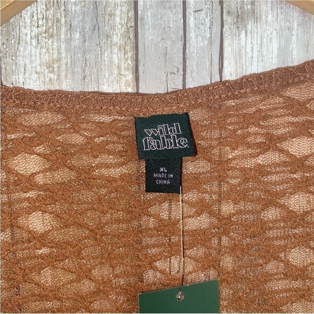 NWT Wild Fable Brown Lace Bustier Top - Picture 5 of 6